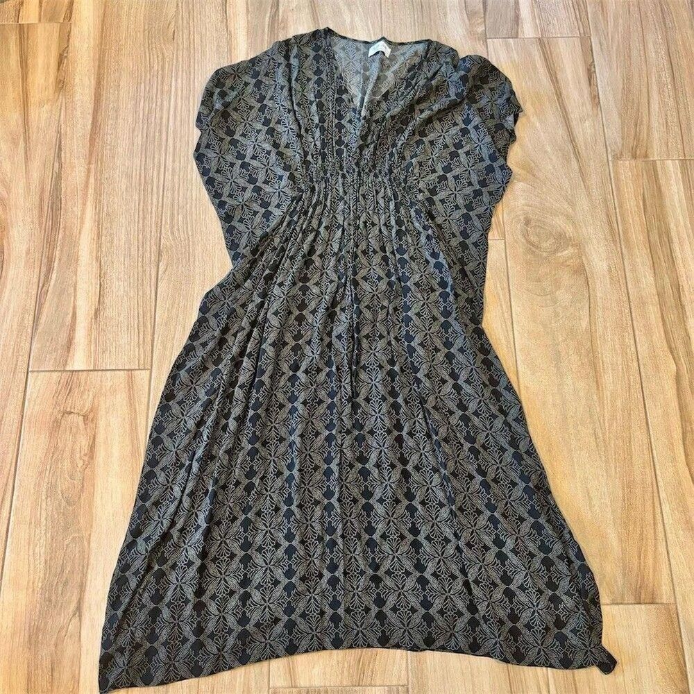 Women's Black and Cream Dress
